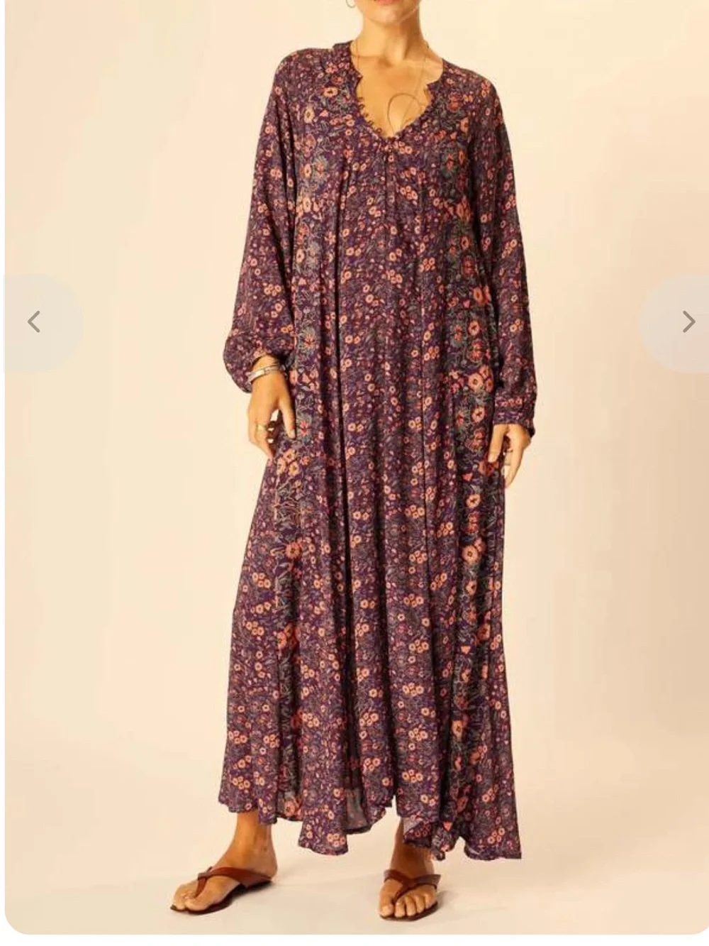 Natalie Martin Fiore Maxi Aubergine Floral S - Picture 1 of 10